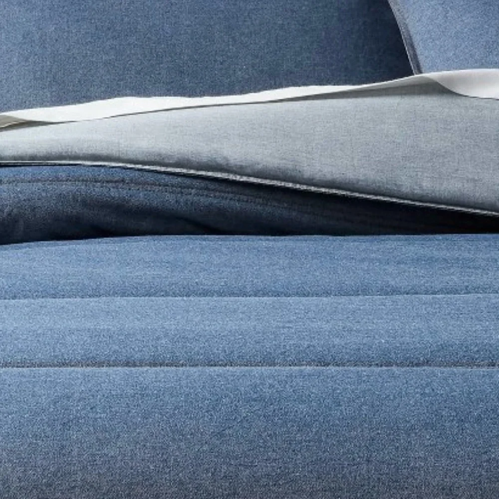 Brand New Threshold Denim-Style Blue Comforter Sets